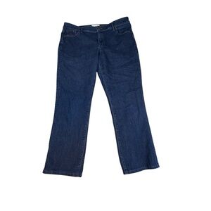 Loft Jeans Women's 32/14 Curvy Straight Dark Blue Denim